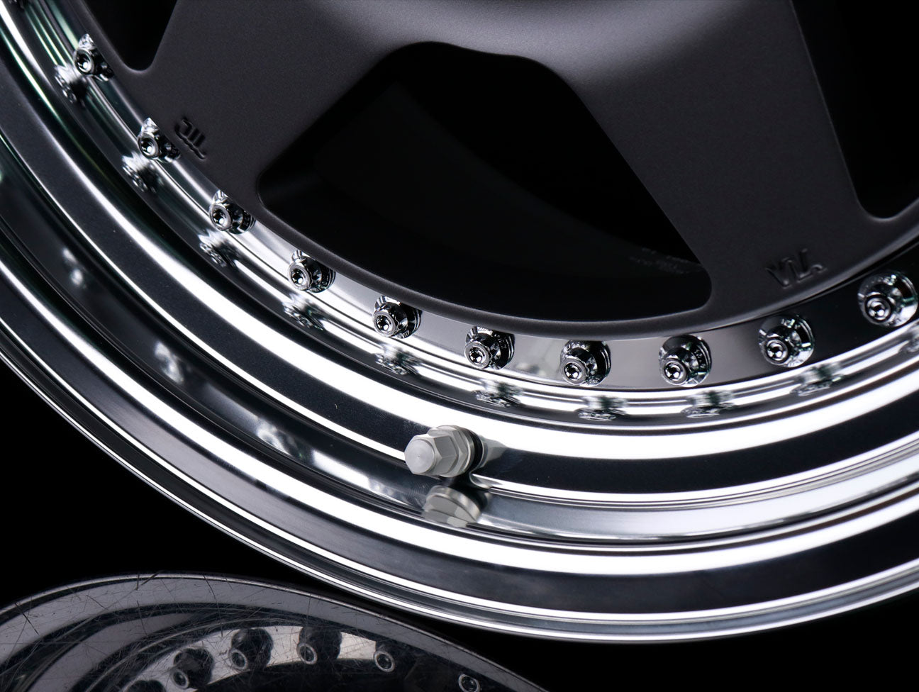 Work Meister CR 01 3-Piece Wheels - Matte Gunmetal w/ Polished Lip - 16" Wheels