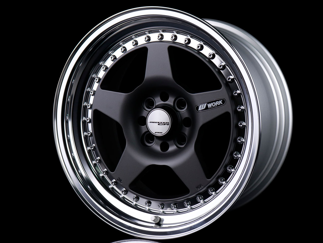 Work Meister CR 01 3-Piece Wheels - Matte Gunmetal w/ Polished Lip - 16" Wheels