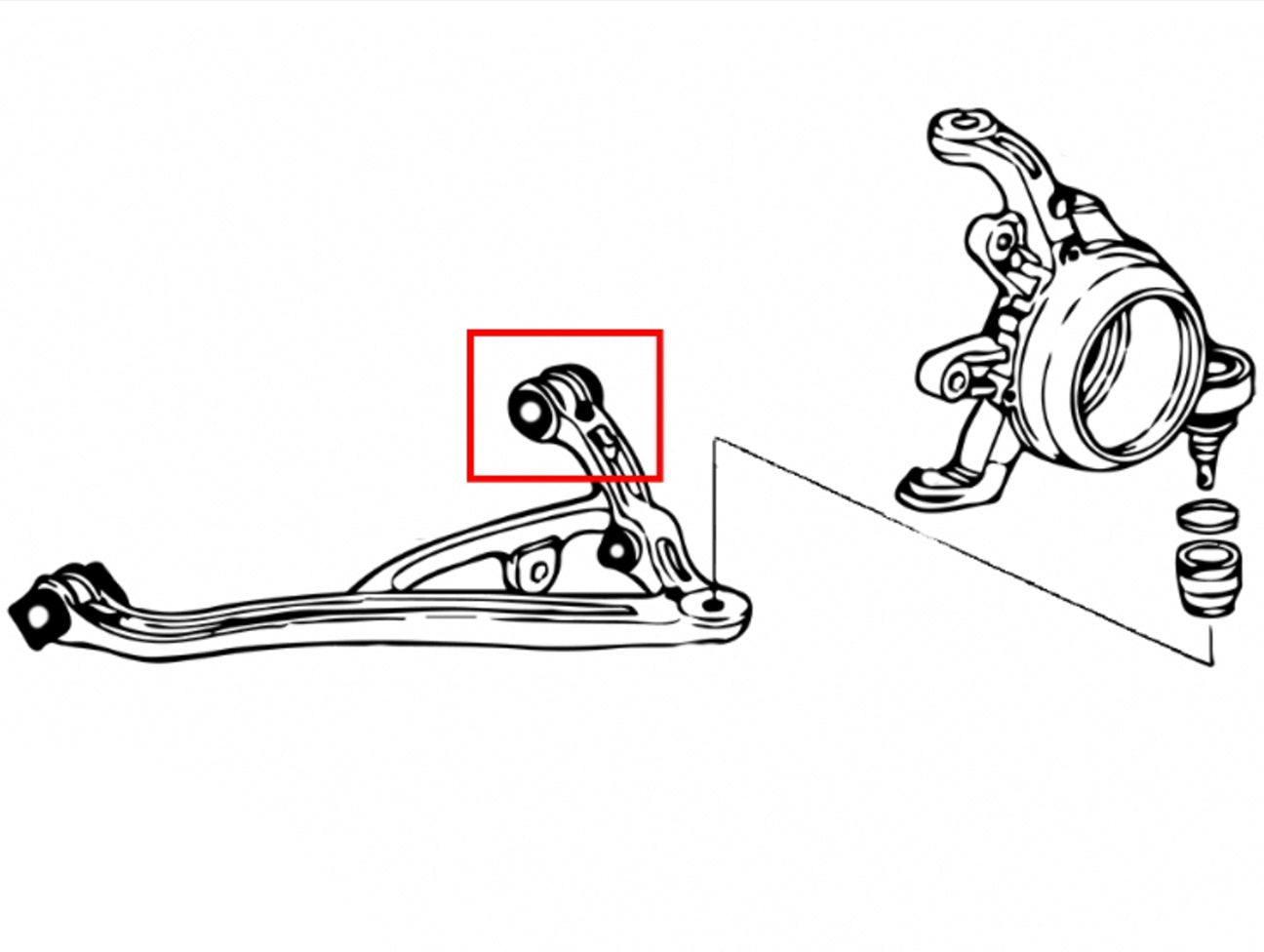 Hardrace Rear Lower Arm Bushings (Rear Side) (Pillowball) - 00-09 S2000