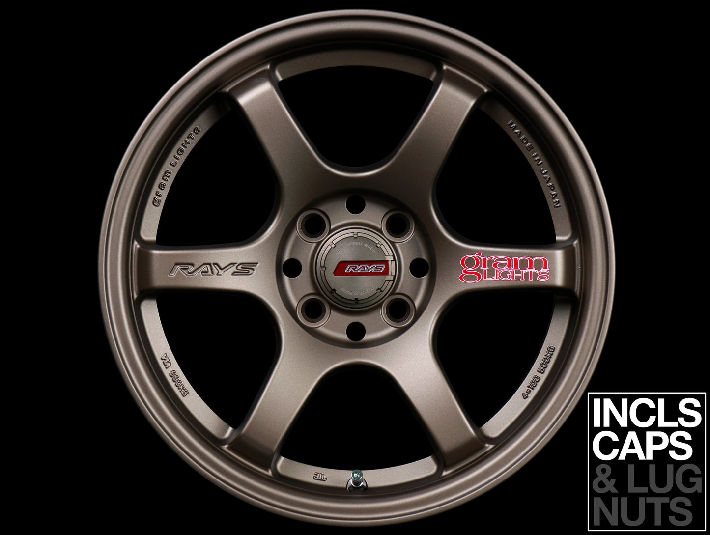 Rays Gram Lights 57DR Bronze - 15X8.0 4X100 Wheel Combo