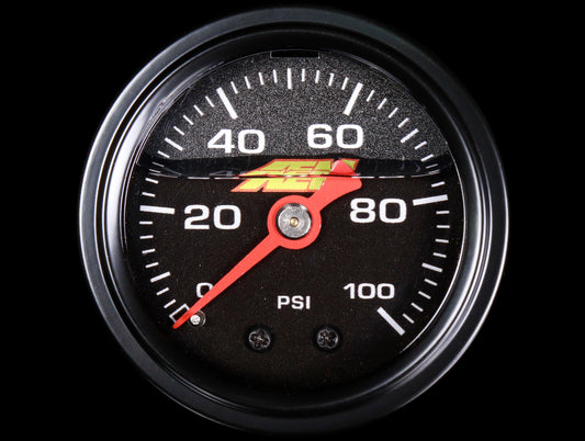 AEM Pressure Gauge (1/8th NPT) - 0-100 PSI