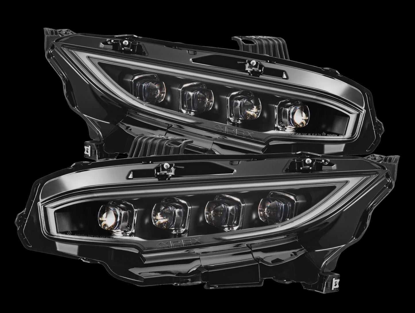 AlphaRex NOVA-Series LED Projector Headlights - 16-21 Honda Civic