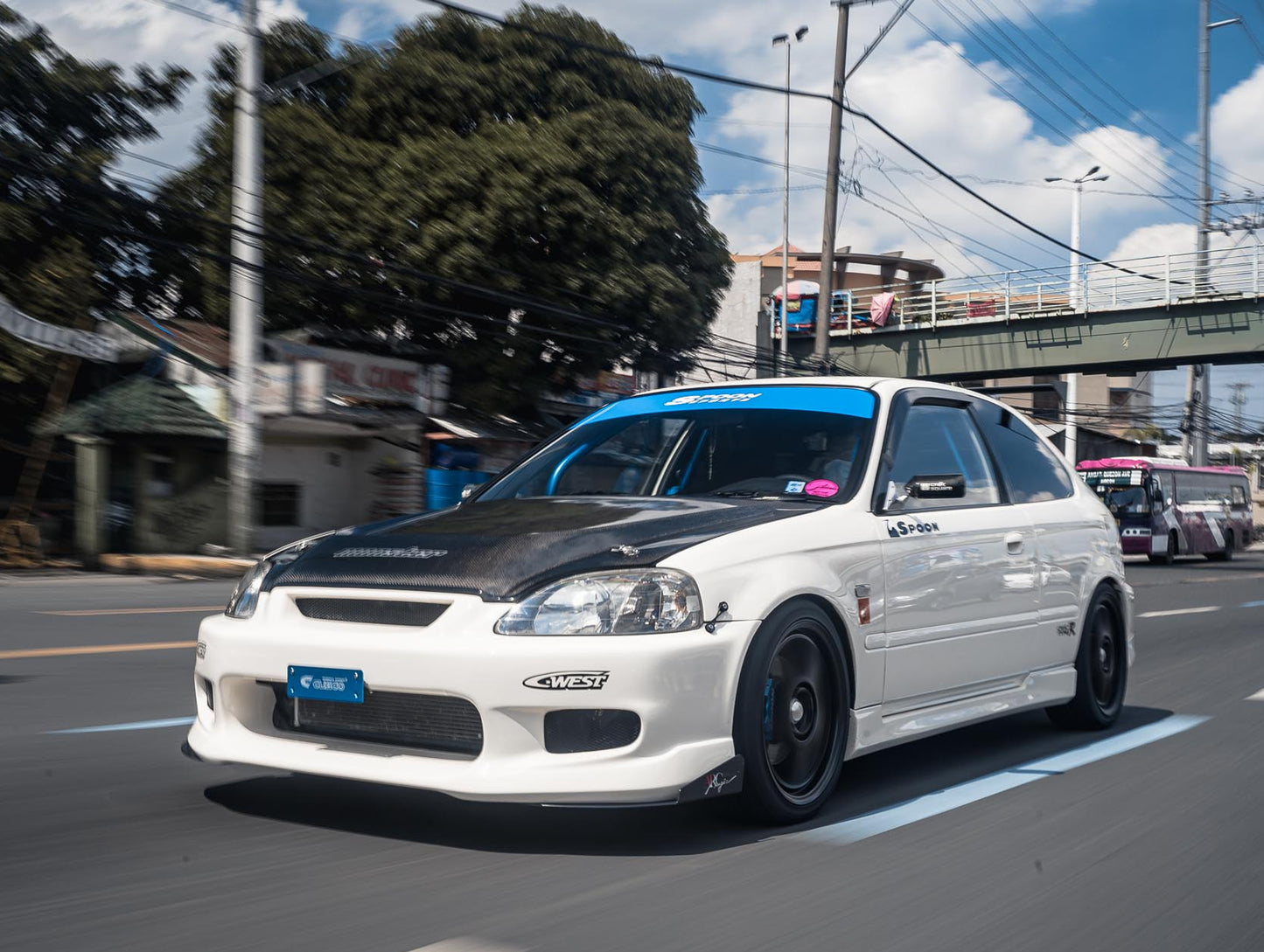 C-West Front Bumper - 96-00 Civic