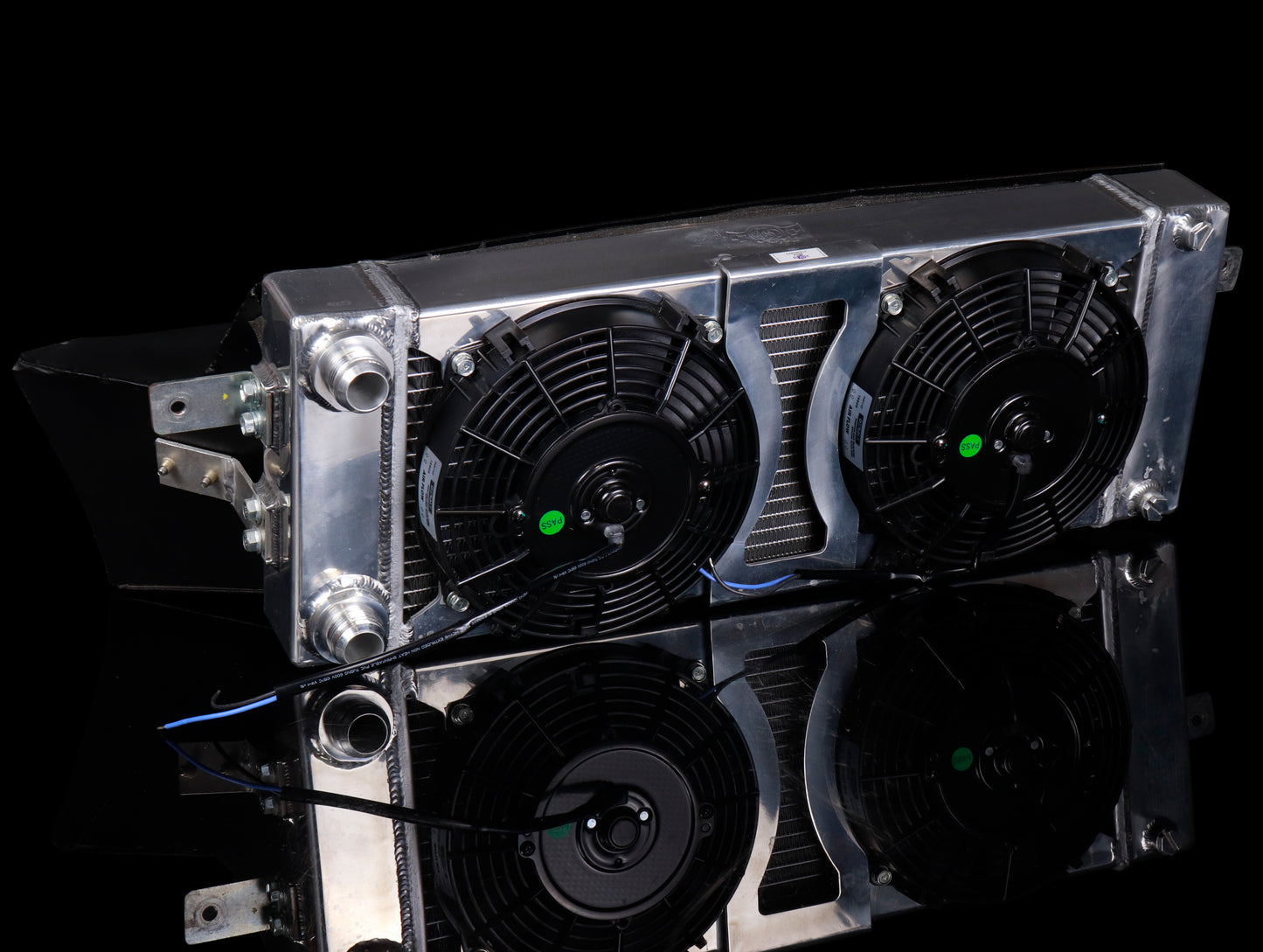 CSF Radiators Rywire Custom Tucked 24x9 Radiator - Polished w/ Custom Air Duct + Fans (Used)