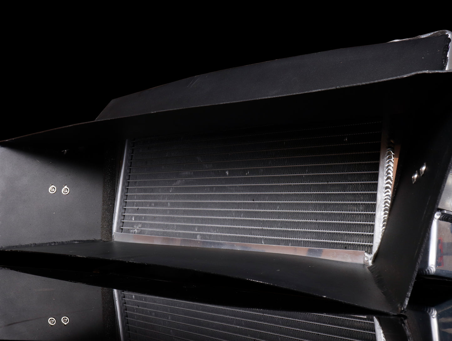 CSF Radiators Rywire Custom Tucked 24x9 Radiator - Polished w/ Custom Air Duct + Fans (Used)