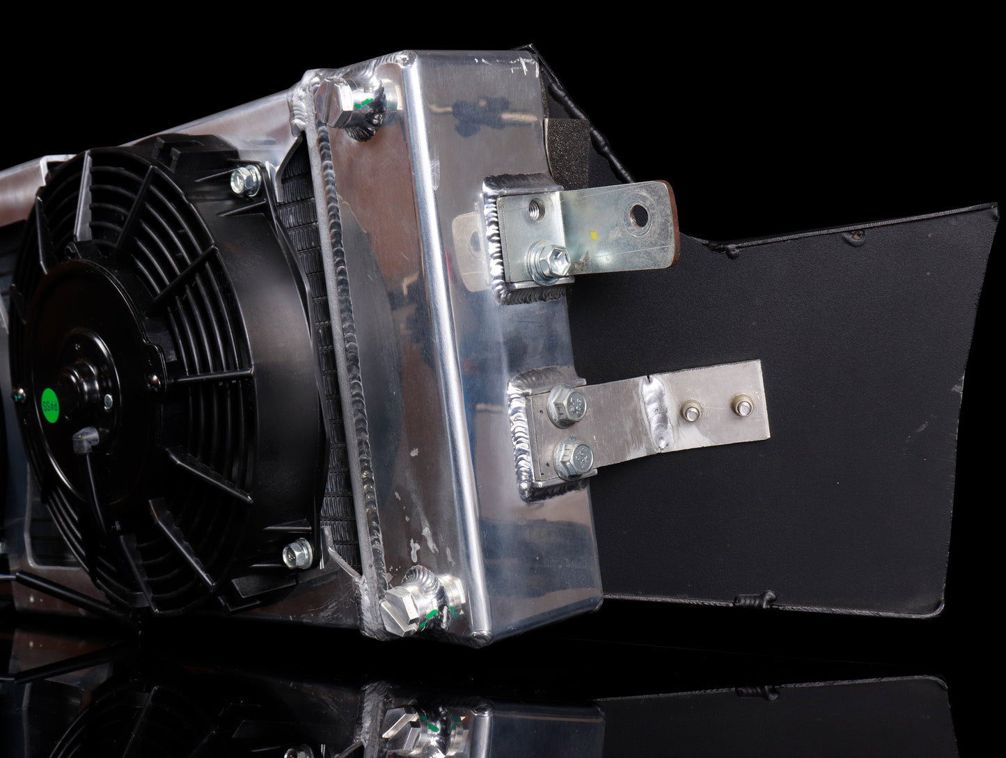 CSF Radiators Rywire Custom Tucked 24x9 Radiator - Polished w/ Custom Air Duct + Fans (Used)