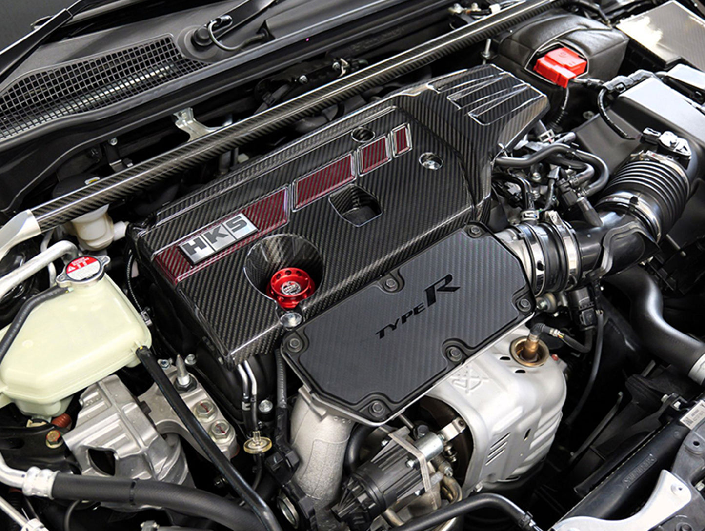 HKS Dry Carbon Engine Cover - 17+ Civic Type R (FK8/FL5)
