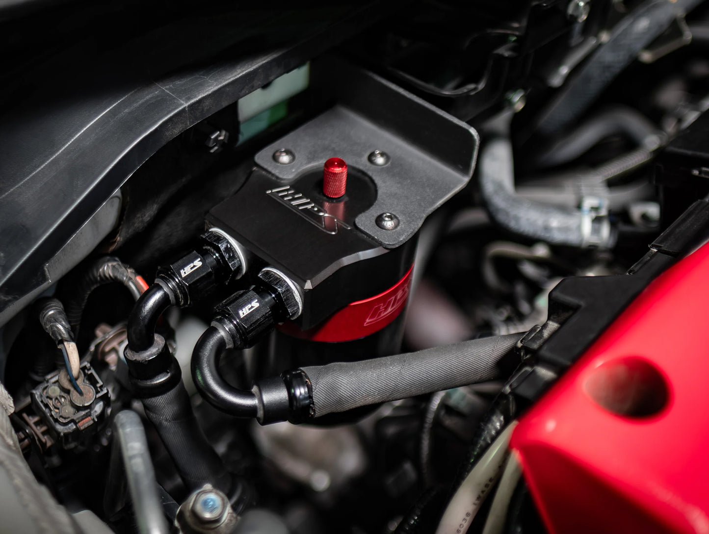 HPS Performance Aluminum Oil Catch Can Kit - 17+ Civic Type R (FK8/FL5)