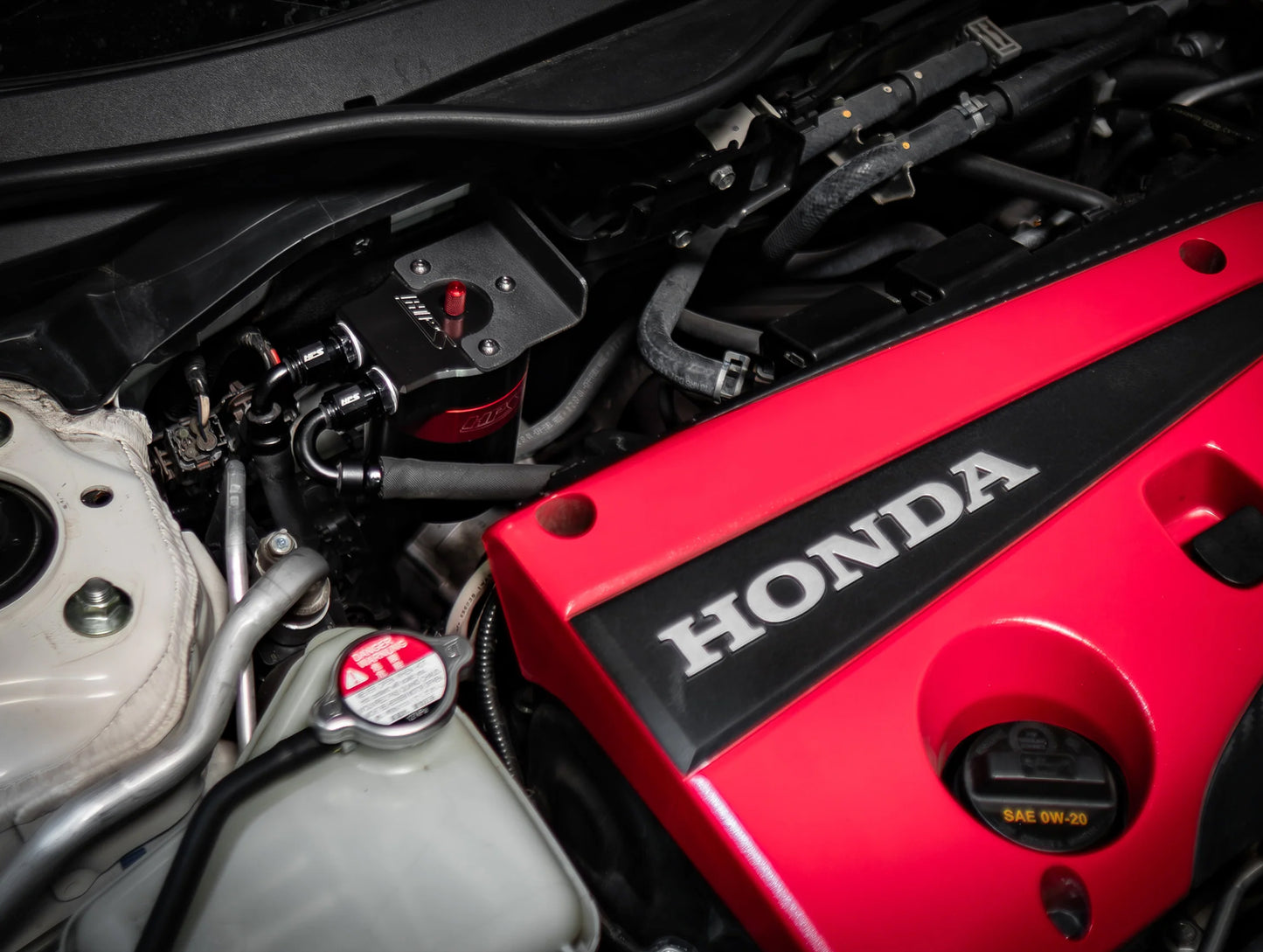 HPS Performance Aluminum Oil Catch Can Kit - 17+ Civic Type R (FK8/FL5)