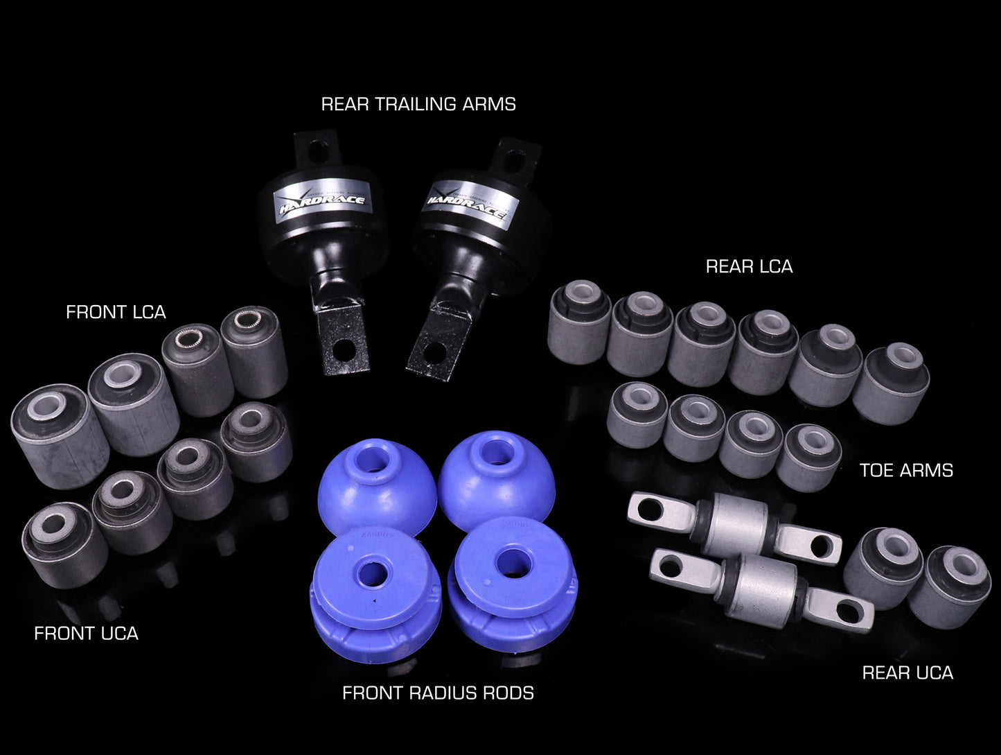 Hardrace Hard Rubber Bushing Set - 90-93 Integra