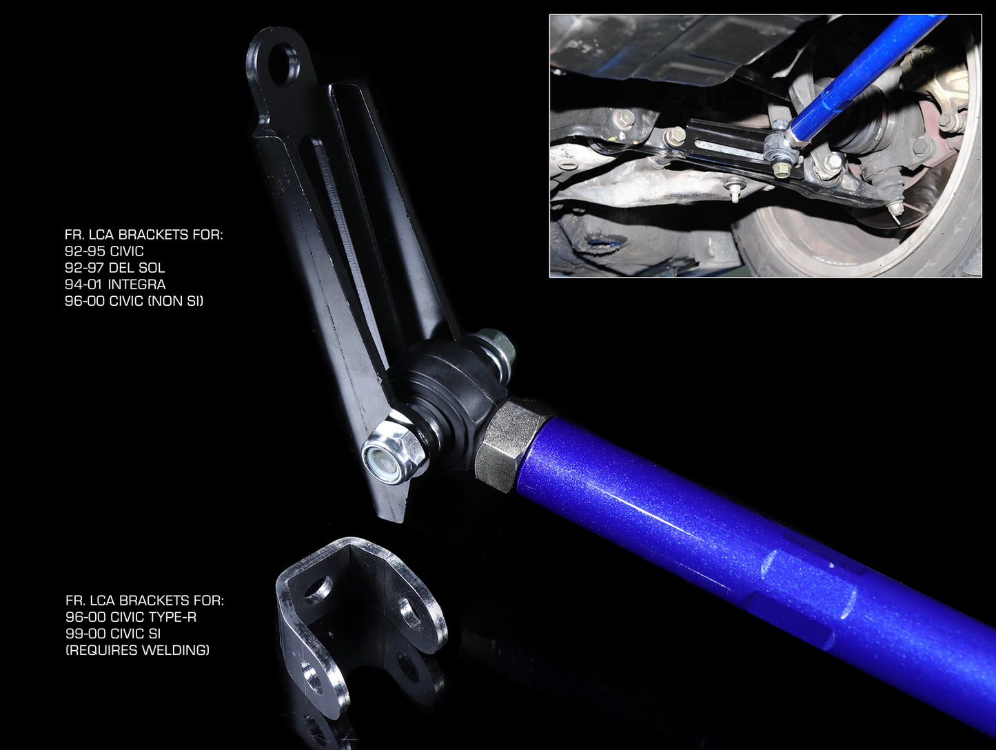 Hardrace Traction Bar Kit - 92-00 Civic / 94-01 Integra