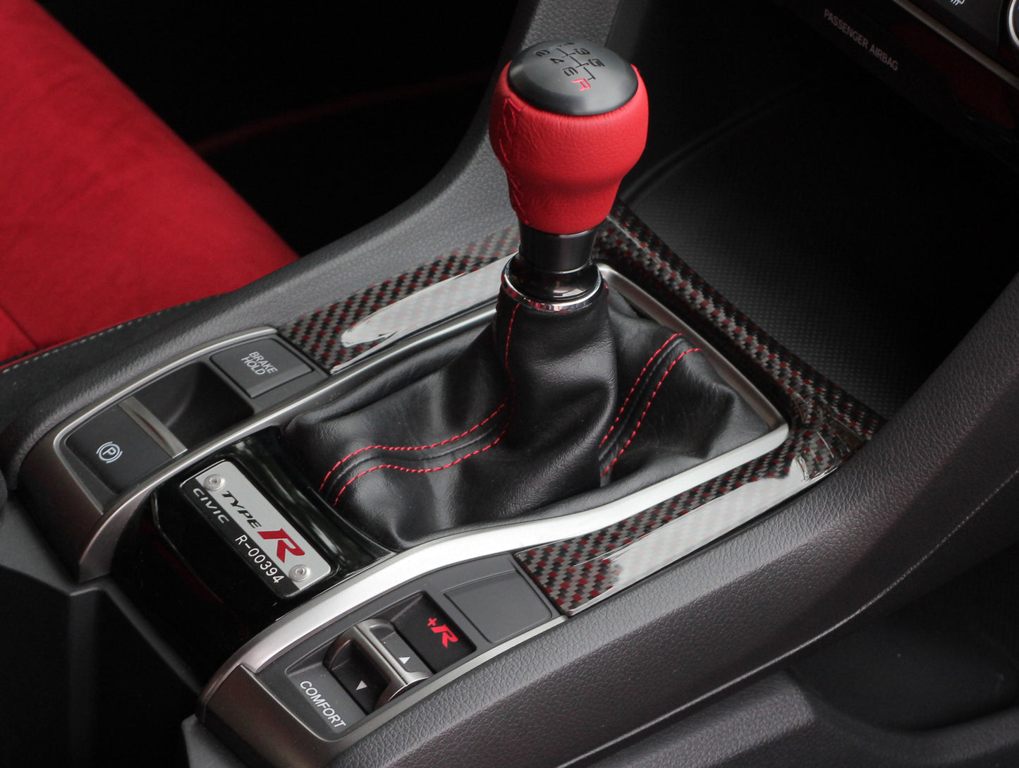 Honda Carbon Center Console Panel - 17-21 Civic Type-R (FK8)