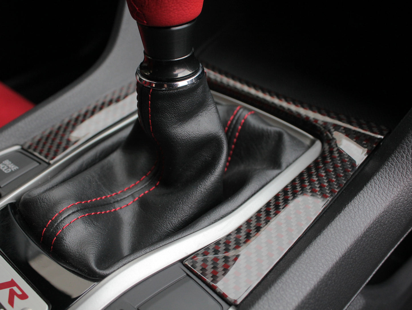 Honda Carbon Center Console Panel - 17-21 Civic Type-R (FK8)