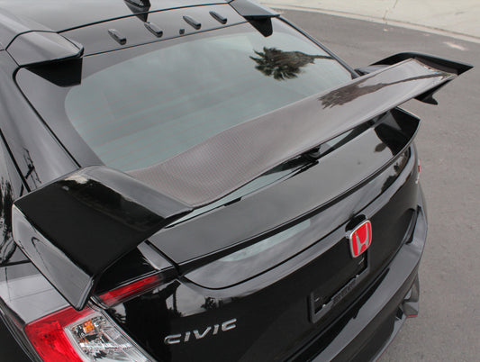 Honda Carbon Rear Tailgate Spoiler Kit - 17-21 Civic Type-R (FK8)