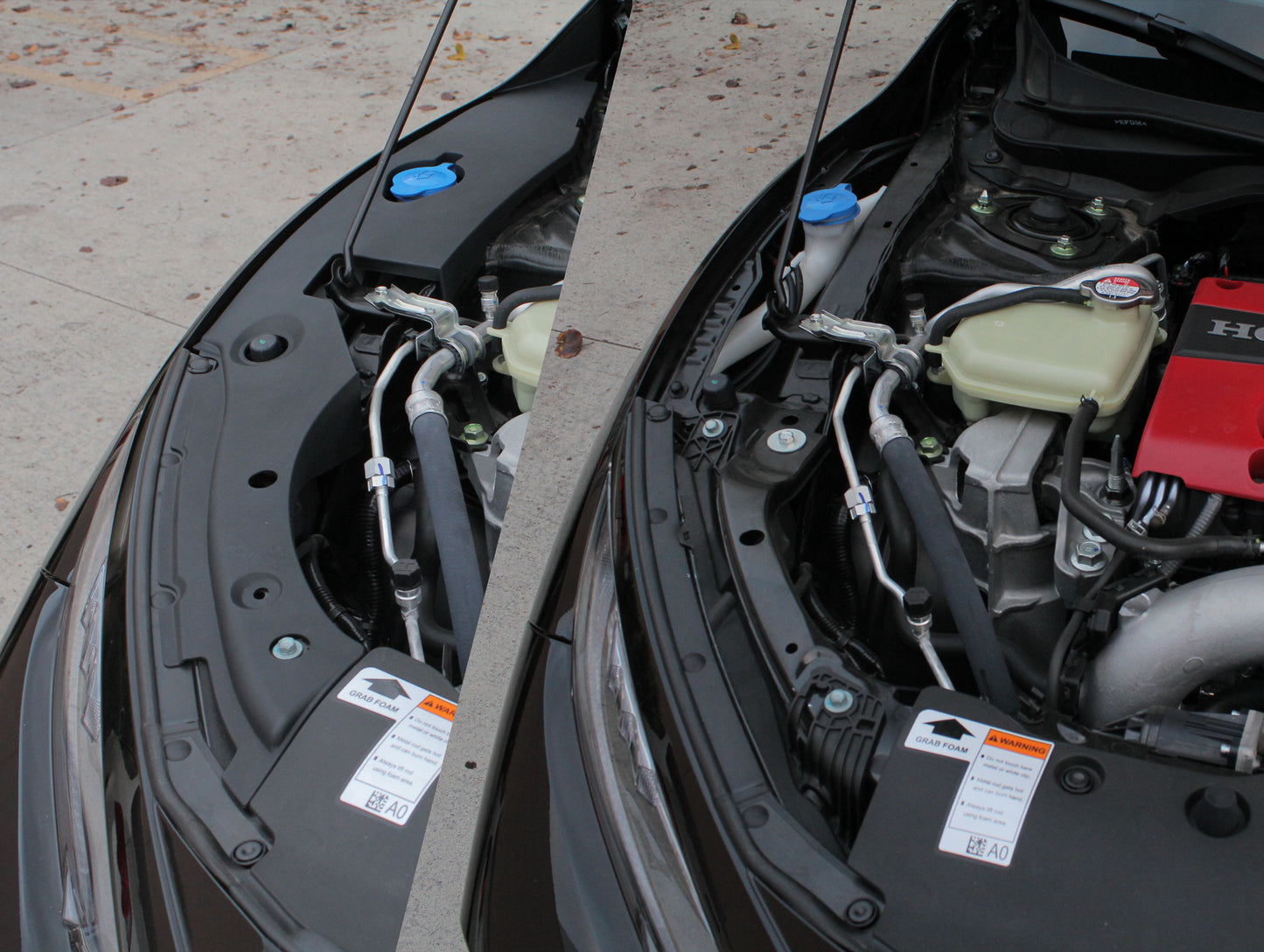 Honda Under Hood Inner Wing Trim Set - 2017-2021 Civic