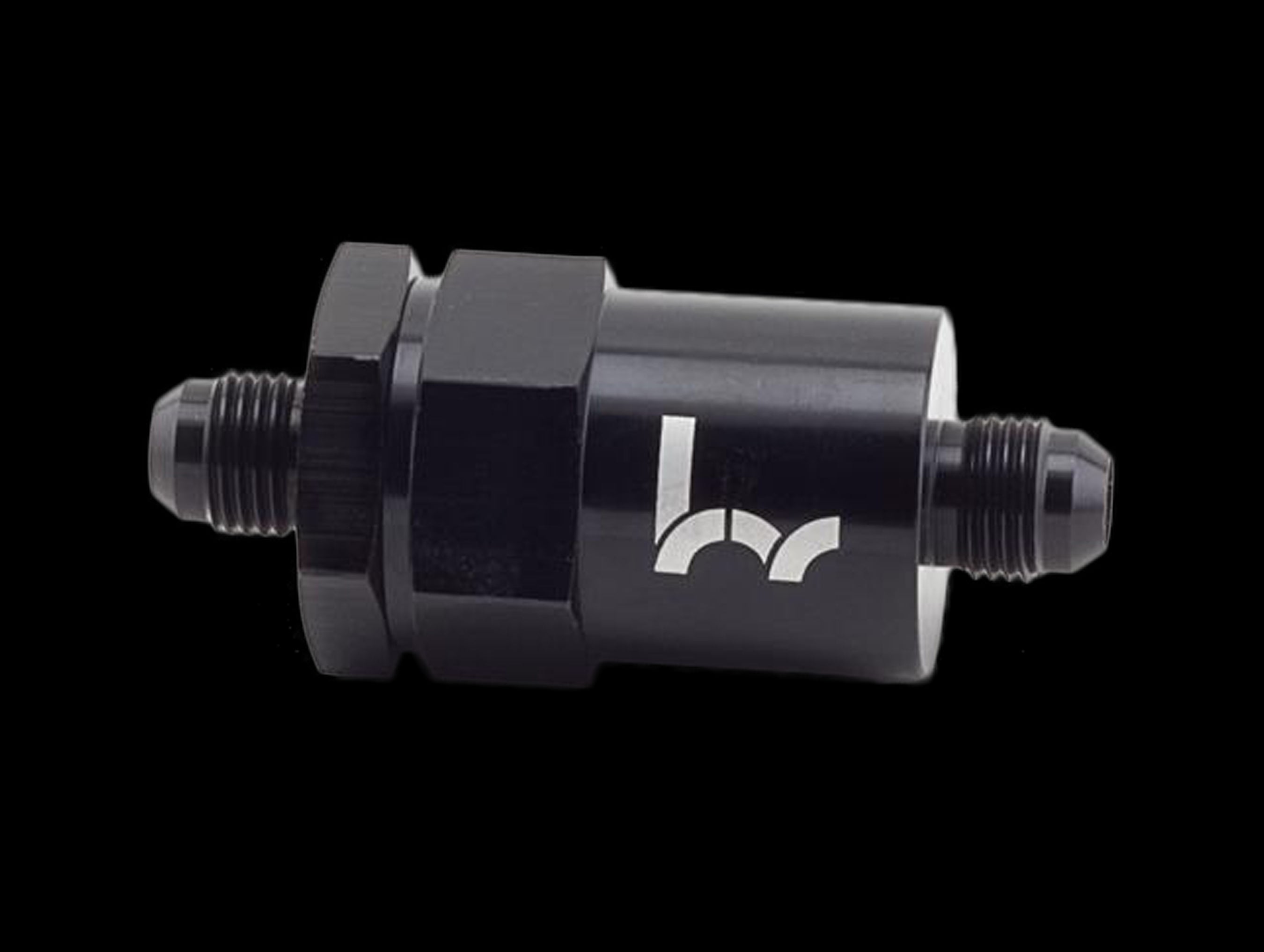 Hybrid Racing Black Inline Fuel Filter -6AN to -6AN - JHPUSA