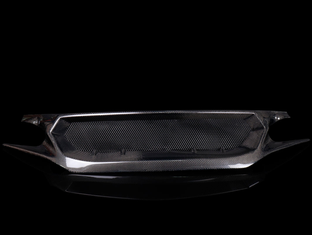 J's Racing 17-21 Civic Type R FK8 Carbon Fiber Mesh Grill