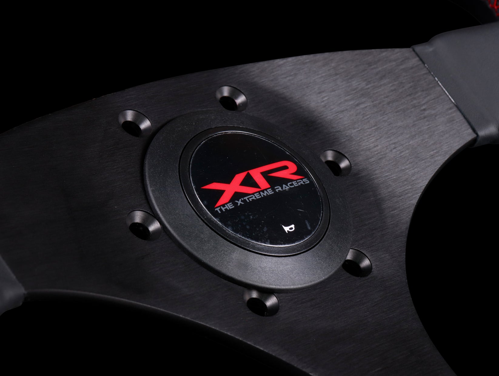 J's Racing XR Steering Wheel Type F Japan Black Leather - JHPUSA