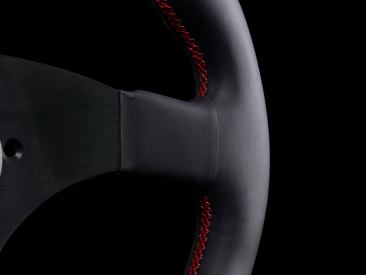 J's Racing XR Steering Wheel Type F Japan Black Leather - JHPUSA