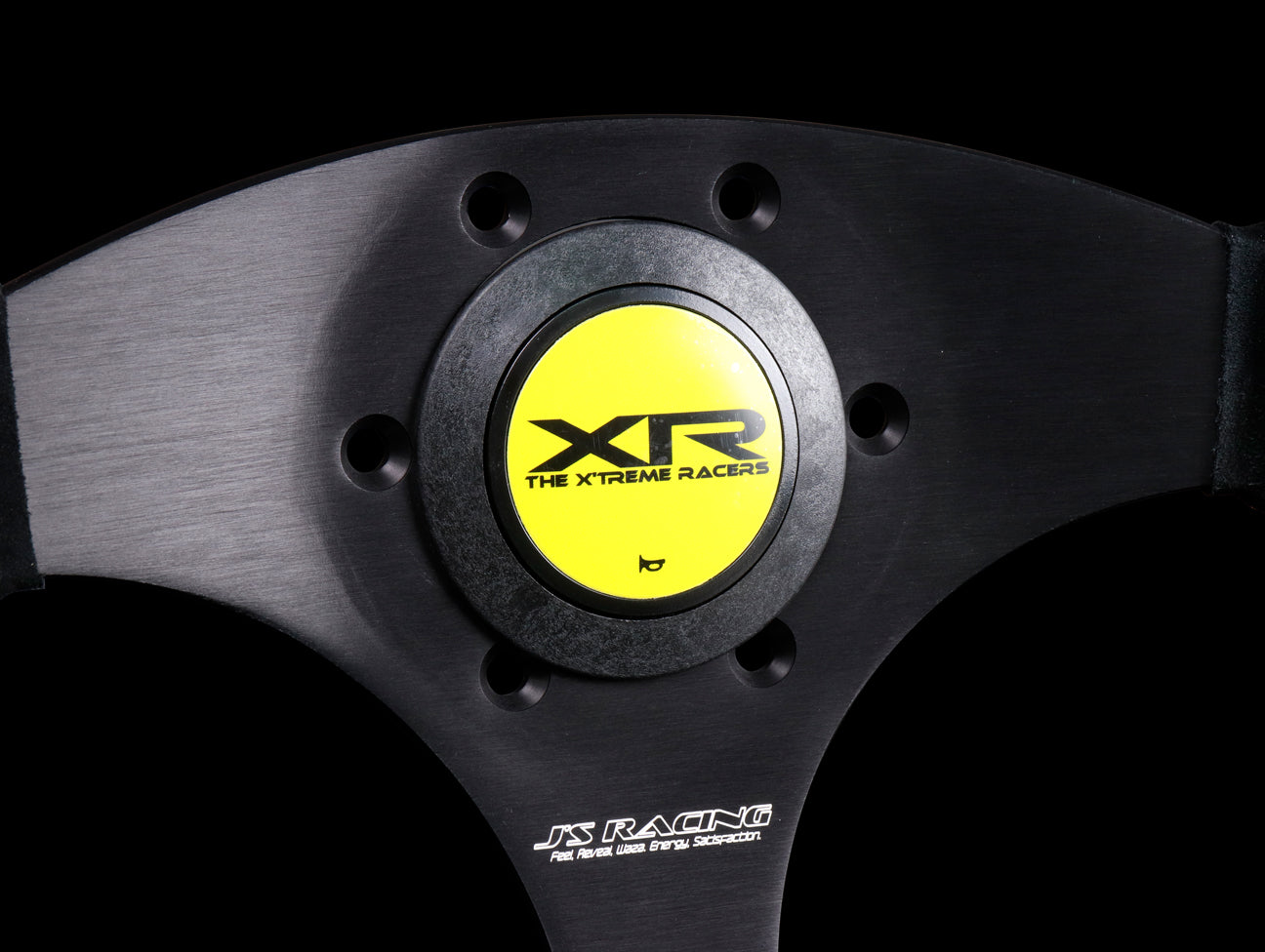 J's Racing XR Steering Wheel Type F Japan Black Suede - JHPUSA