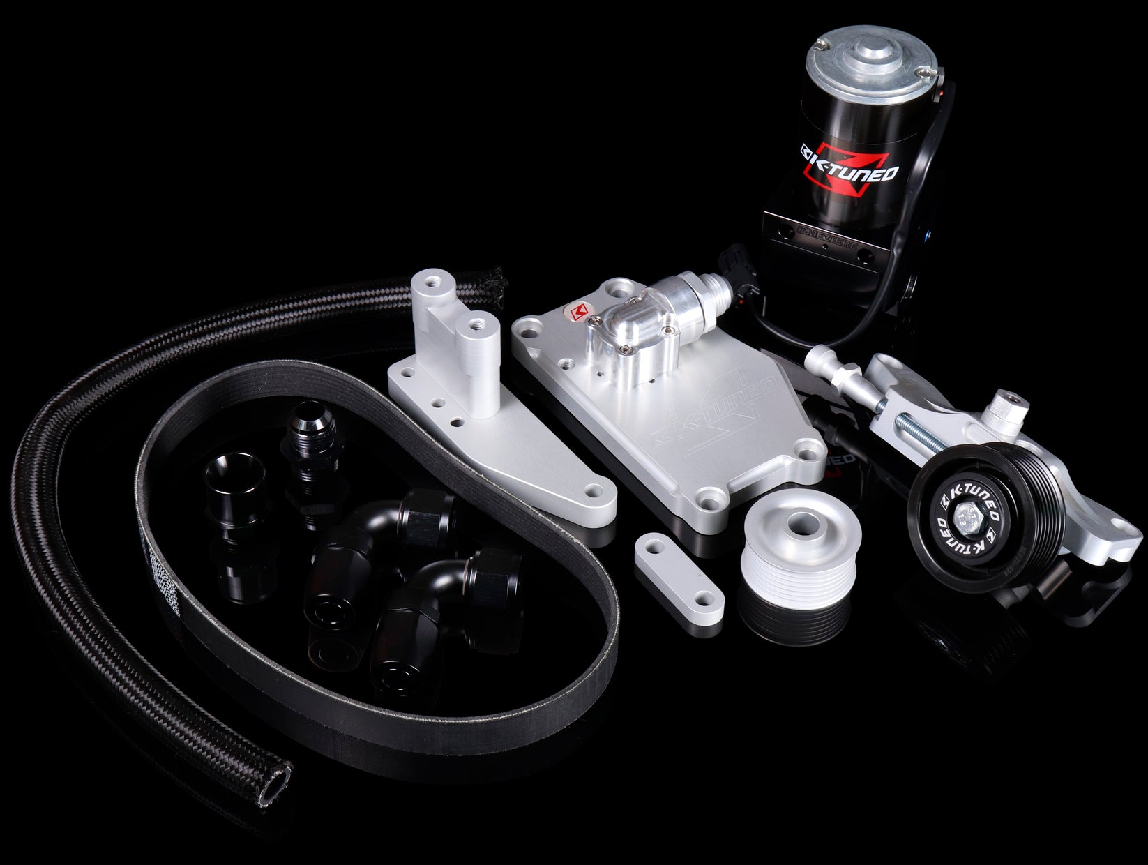 KTuned Complete KSeries Alternator Water Plate Kit w/ Electric Water