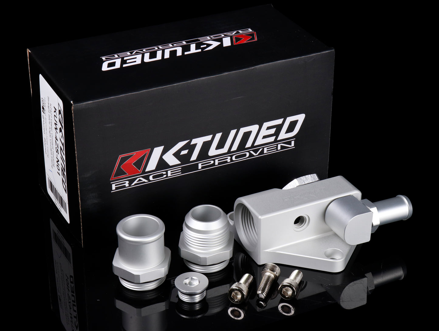 K-Tuned K24Z Upper Coolant Housing w/o Filler Neck (Straight Inlet) - Includes Hose End and 16AN