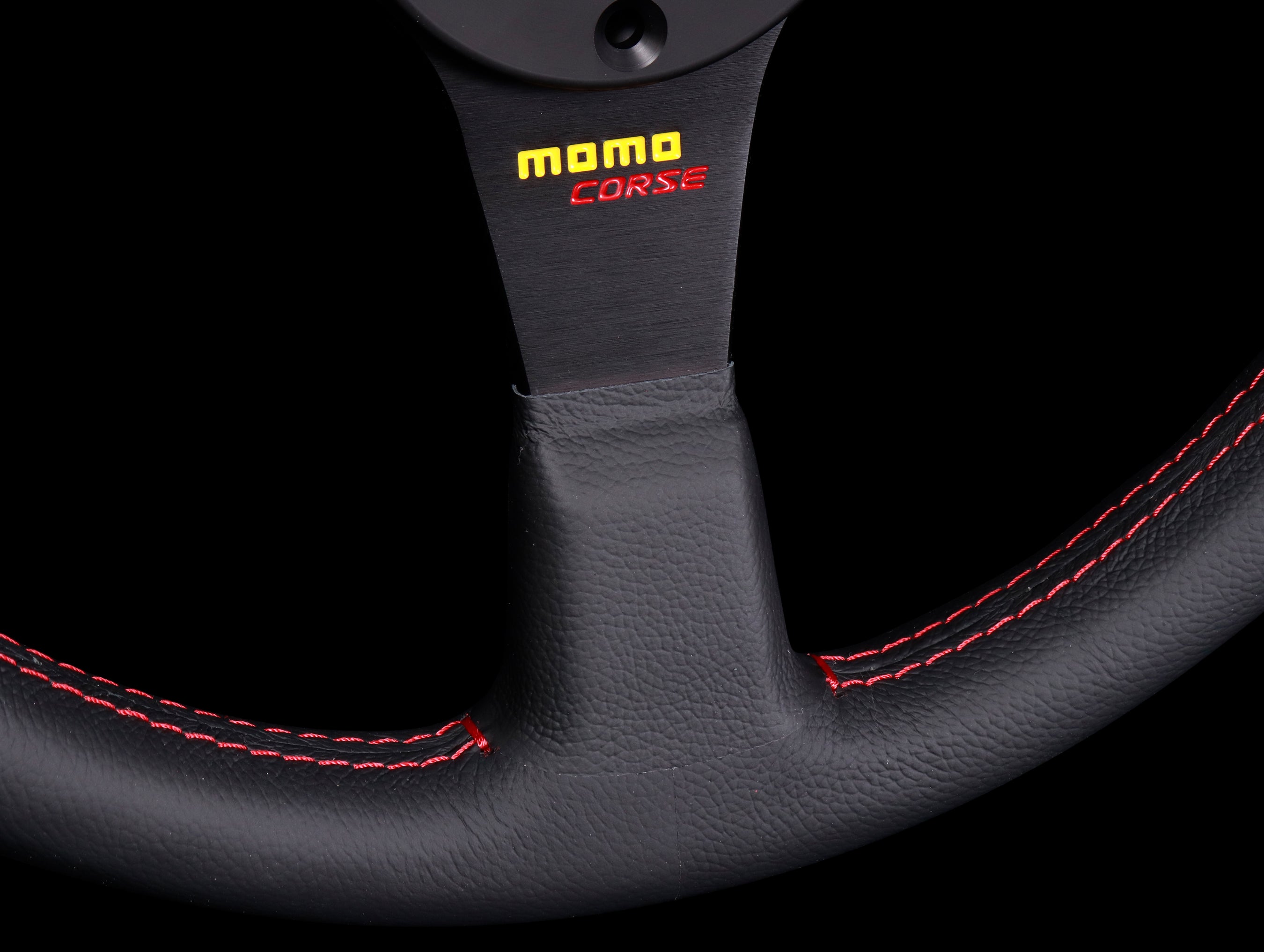 Momo Corse 2.0 Steering Wheel - Black Leather - JHPUSA