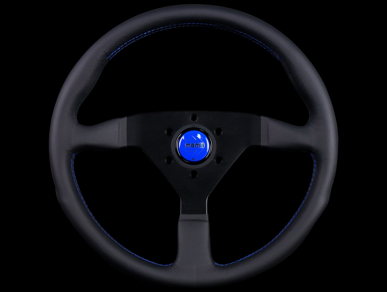 Momo Monte Carlo Blue Stitch Steering Wheel & HKB Honda Hub