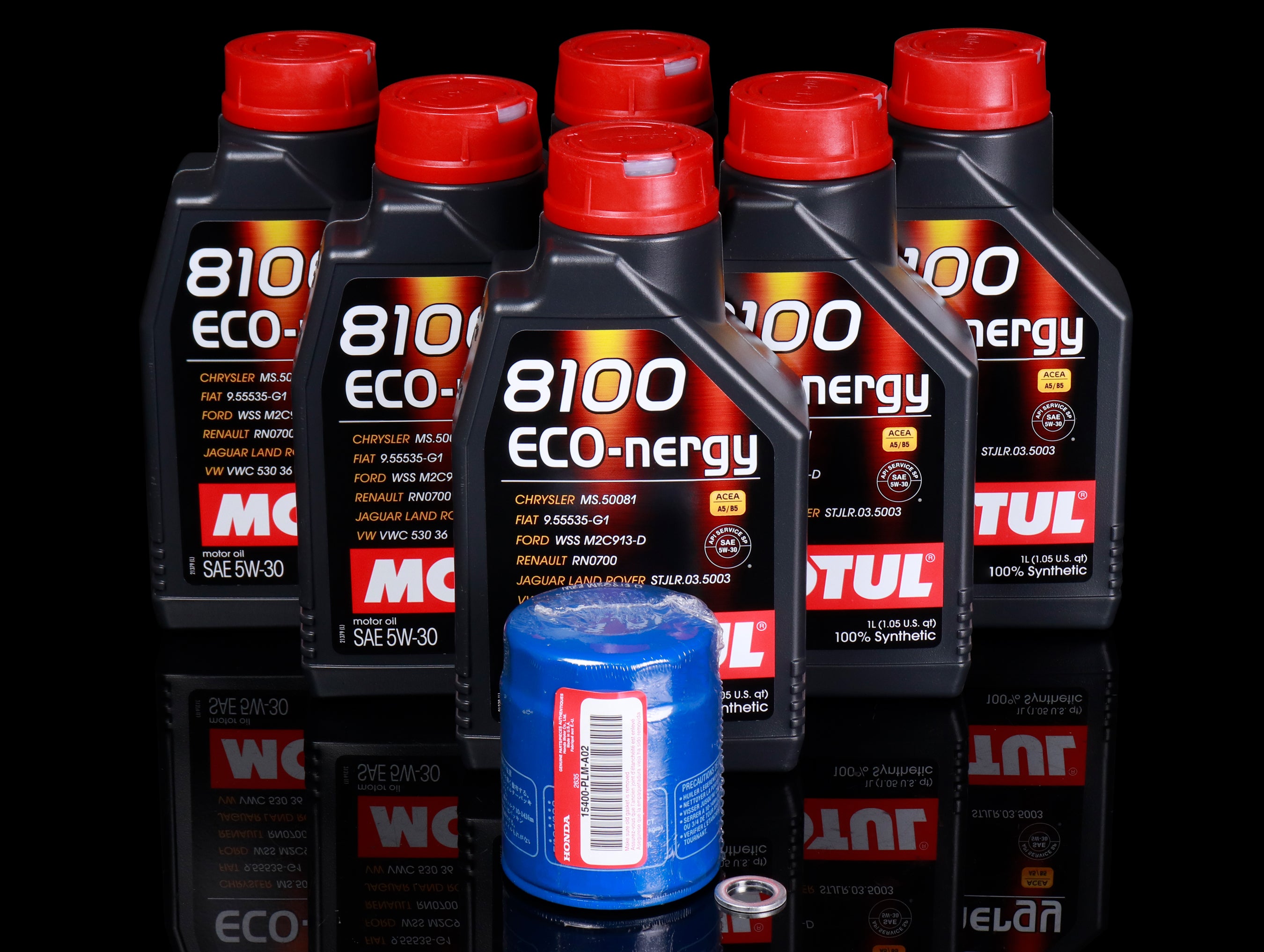 Motul 8100 Full Synthetic x Honda Filter Oil Change Kit - JHPUSA