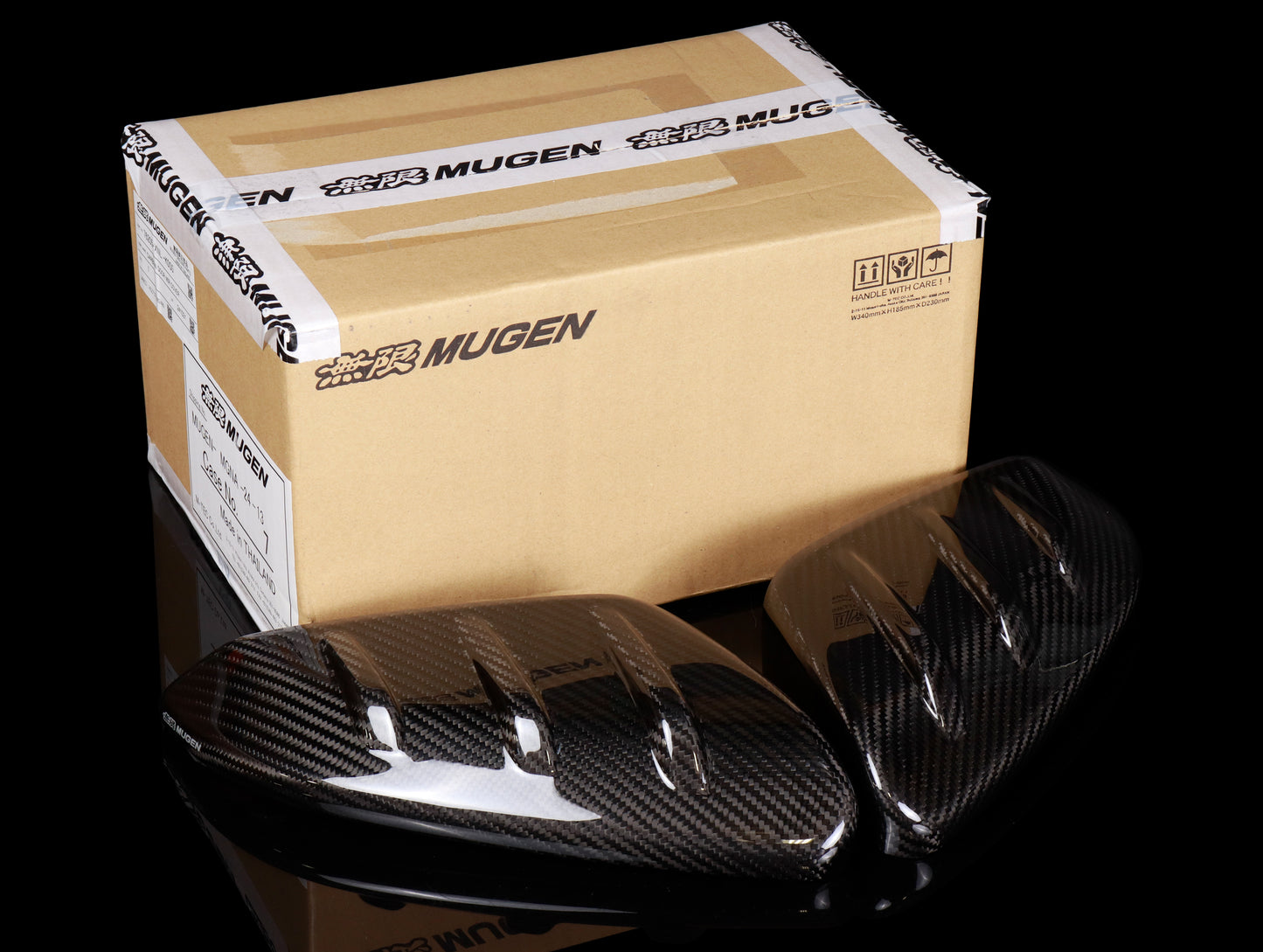 Mugen Carbon Fiber Door Mirror Cover Set - FK7/FK8