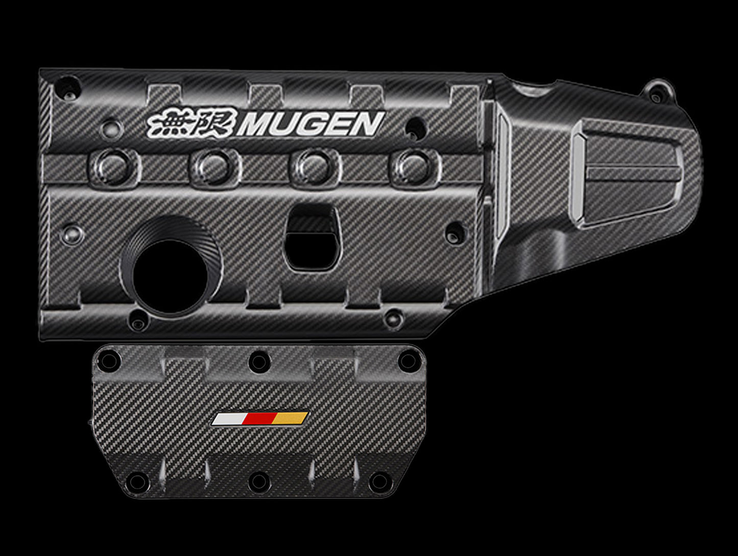Mugen GROUP B Carbon Fiber Engine Cover & Chamber Cover - 17+ Civic Type R (FK8/FL5) / 23+ Integra Type S (DE5)