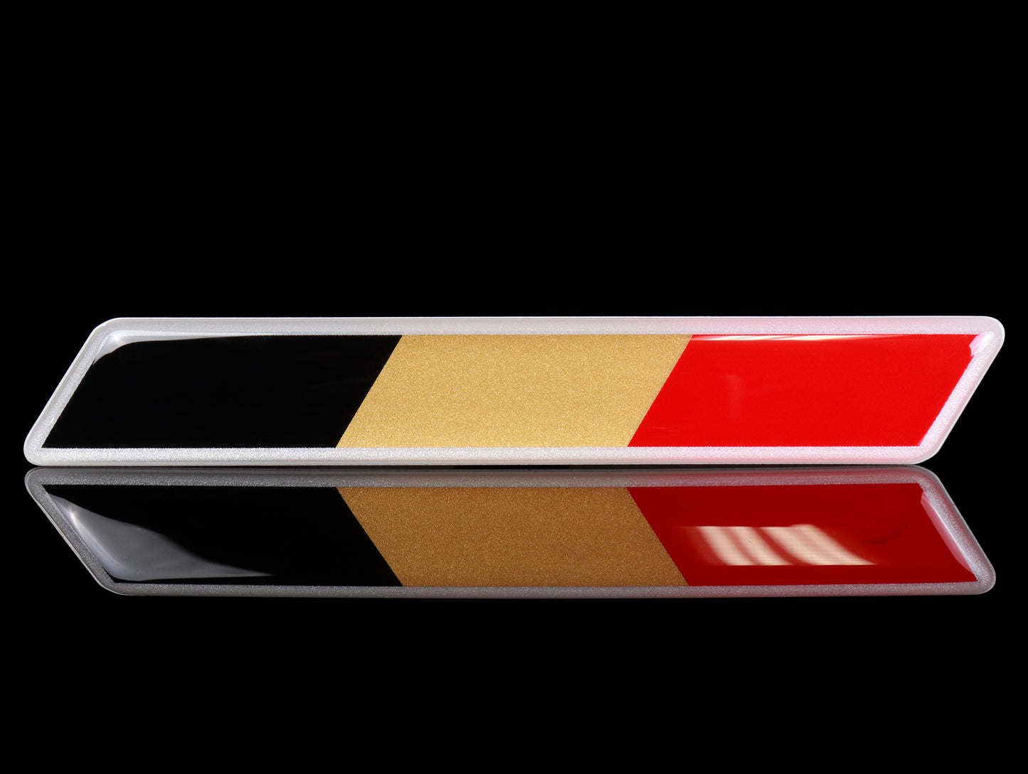 Mugen Tricolor Potting Emblem - Silver/Clear Edge