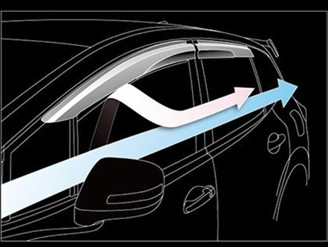 Mugen Ventilated Door Visors - 15-19 Honda Fit