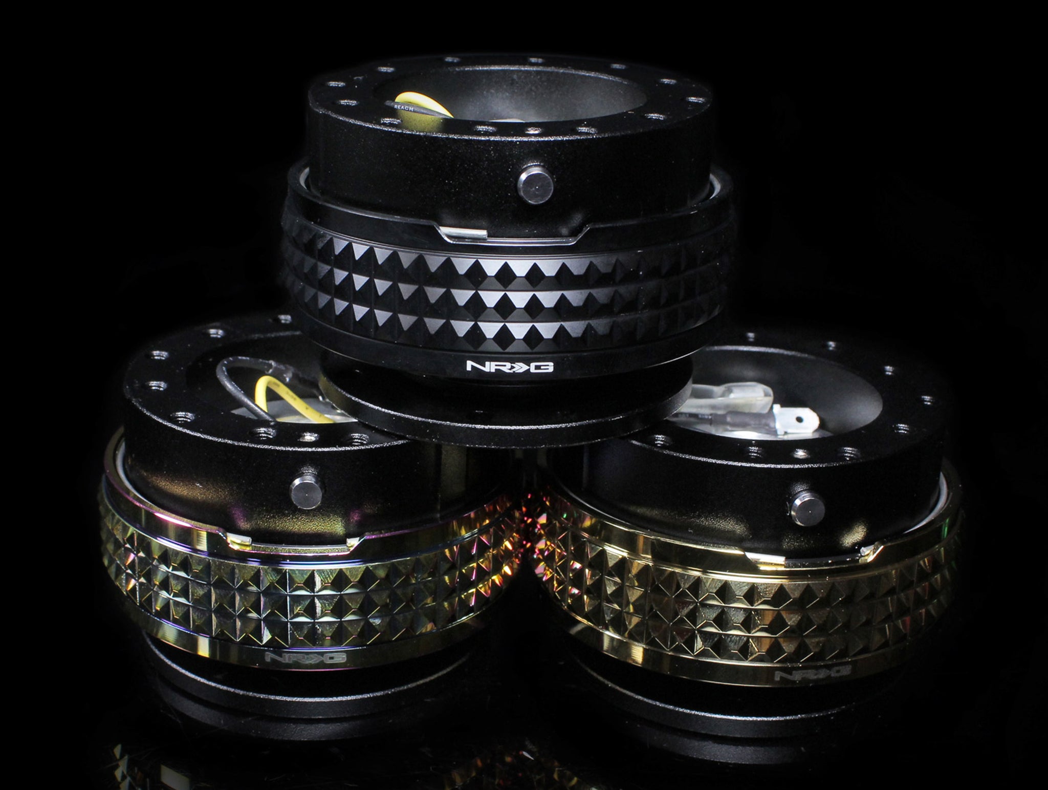 NRG Quick Release Kit - Pyramid Edition - Black Body / Black Pyramid Ring
