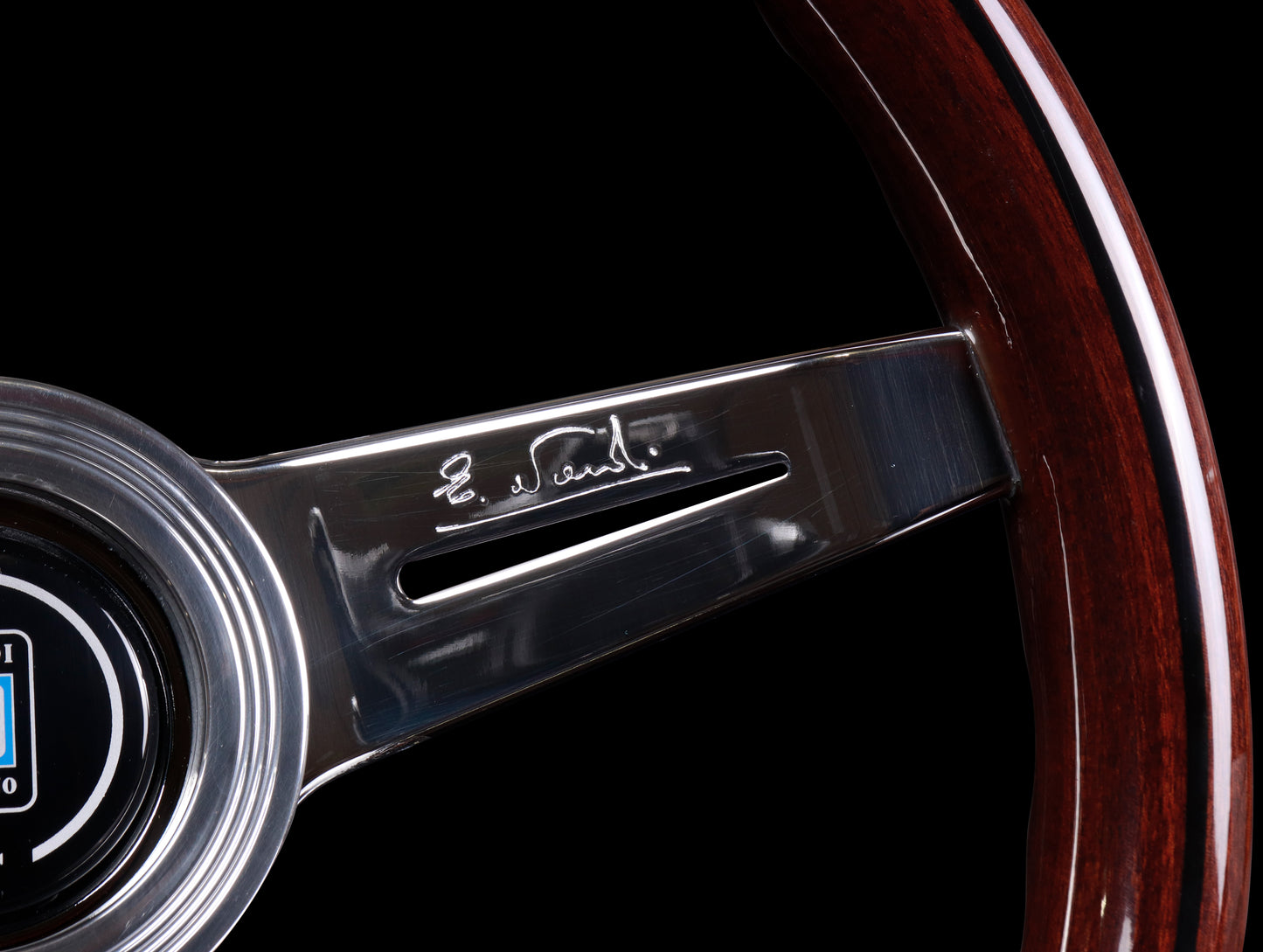 Nardi Classic Wood 340mm Steering Wheel w/ Polished Spokes