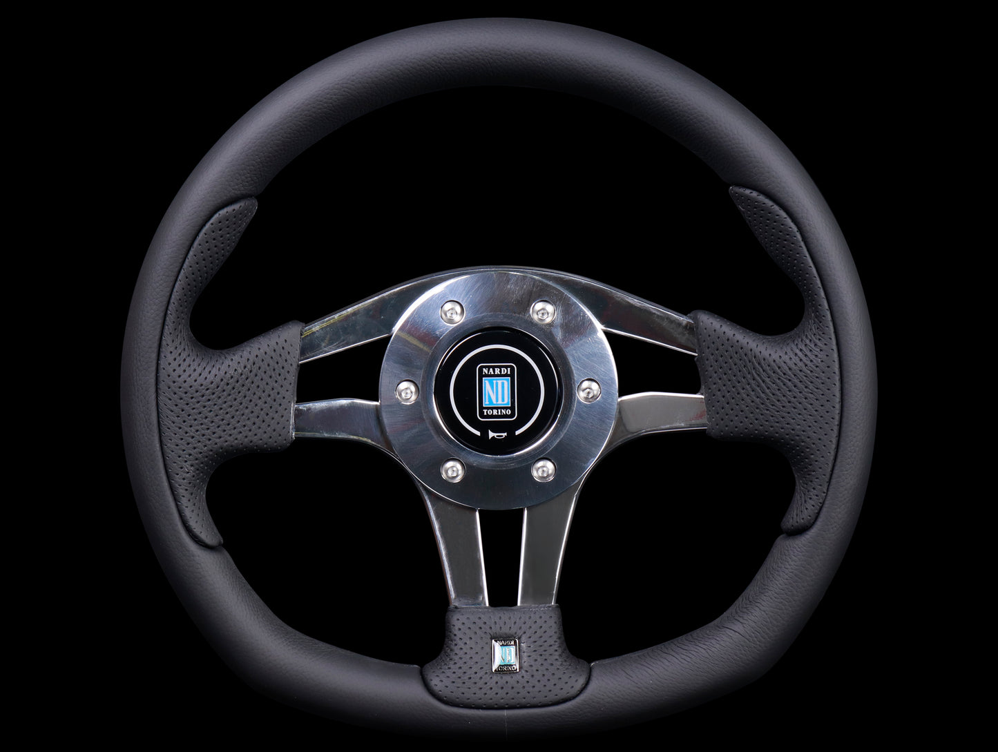 Nardi Pasquino 300mm Steering Wheel - Black Leather / Polished Spoke