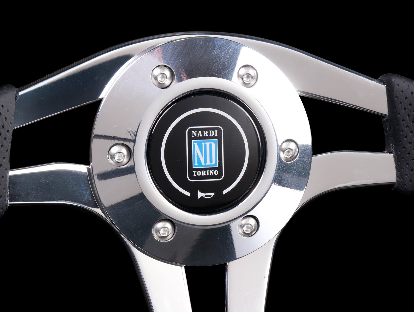 Nardi Pasquino 300mm Steering Wheel - Black Leather / Polished Spoke