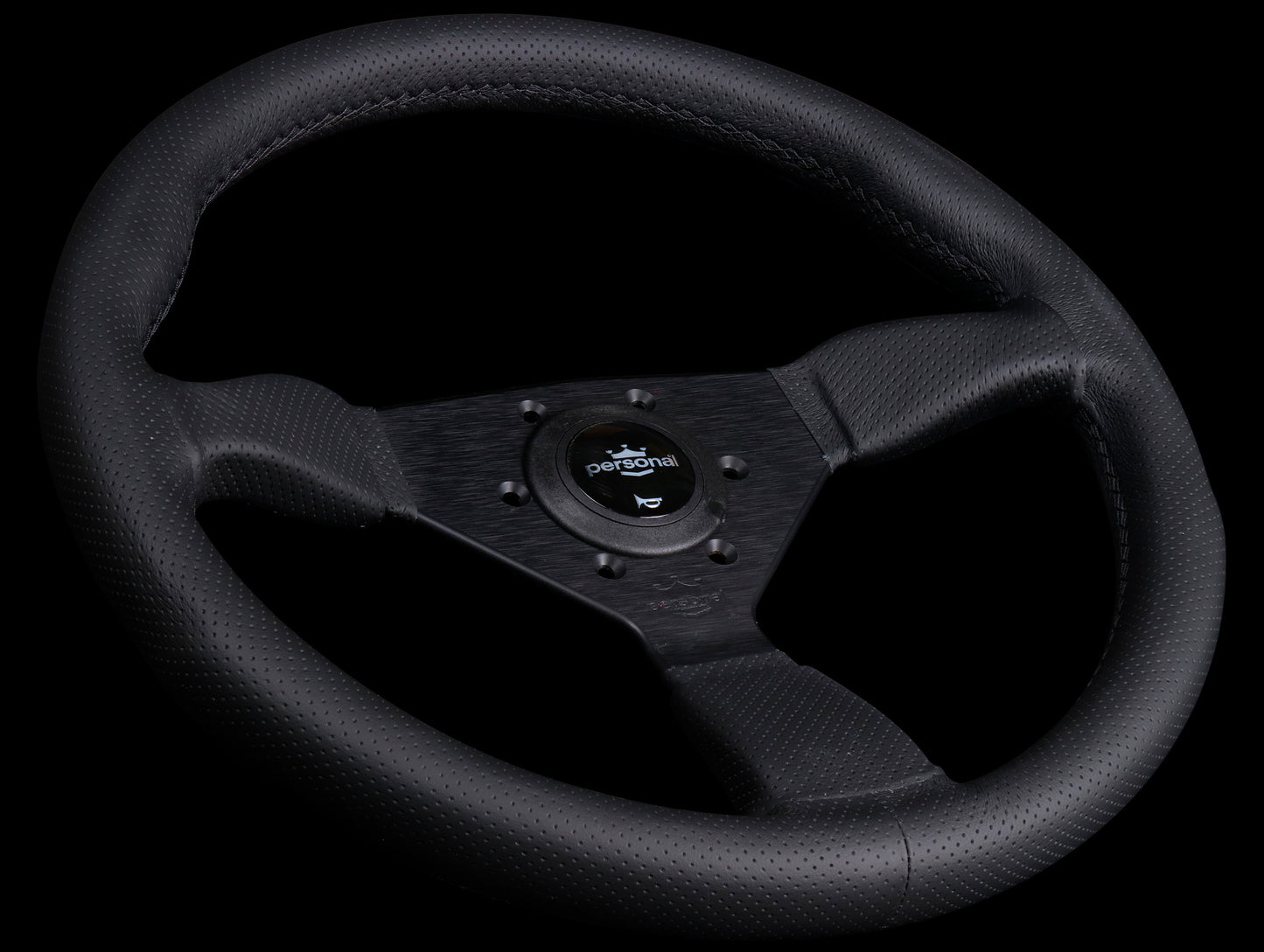 Personal Grinta 350mm Steering Wheel - Black Edition / Perforated Leather