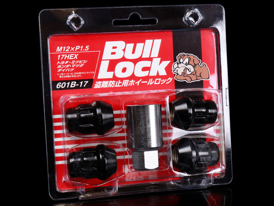 Kics Bull Lock Set Closed End - Black M12x1.50