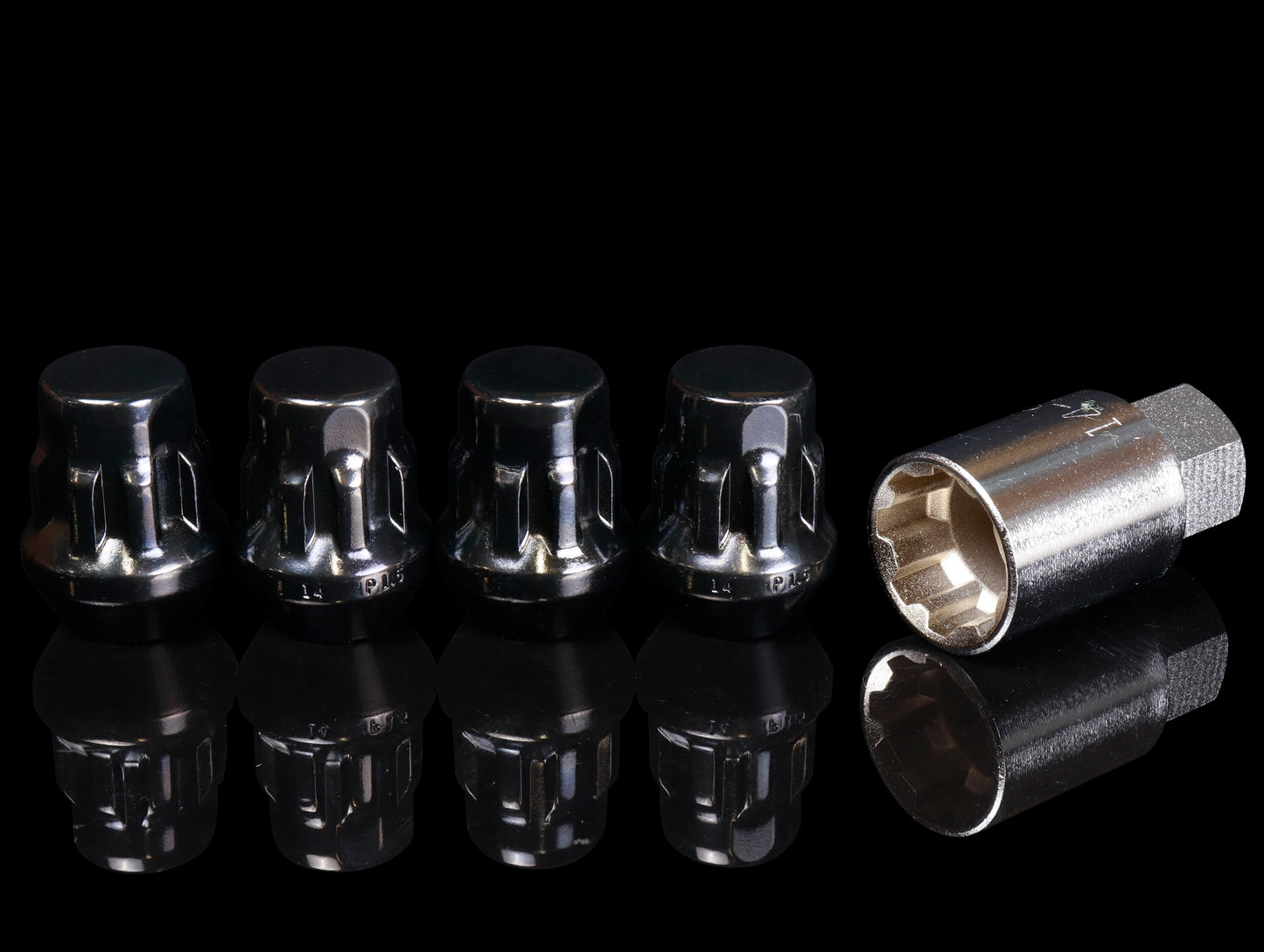 Kics Bull Lock Set Closed End - Black M12x1.50
