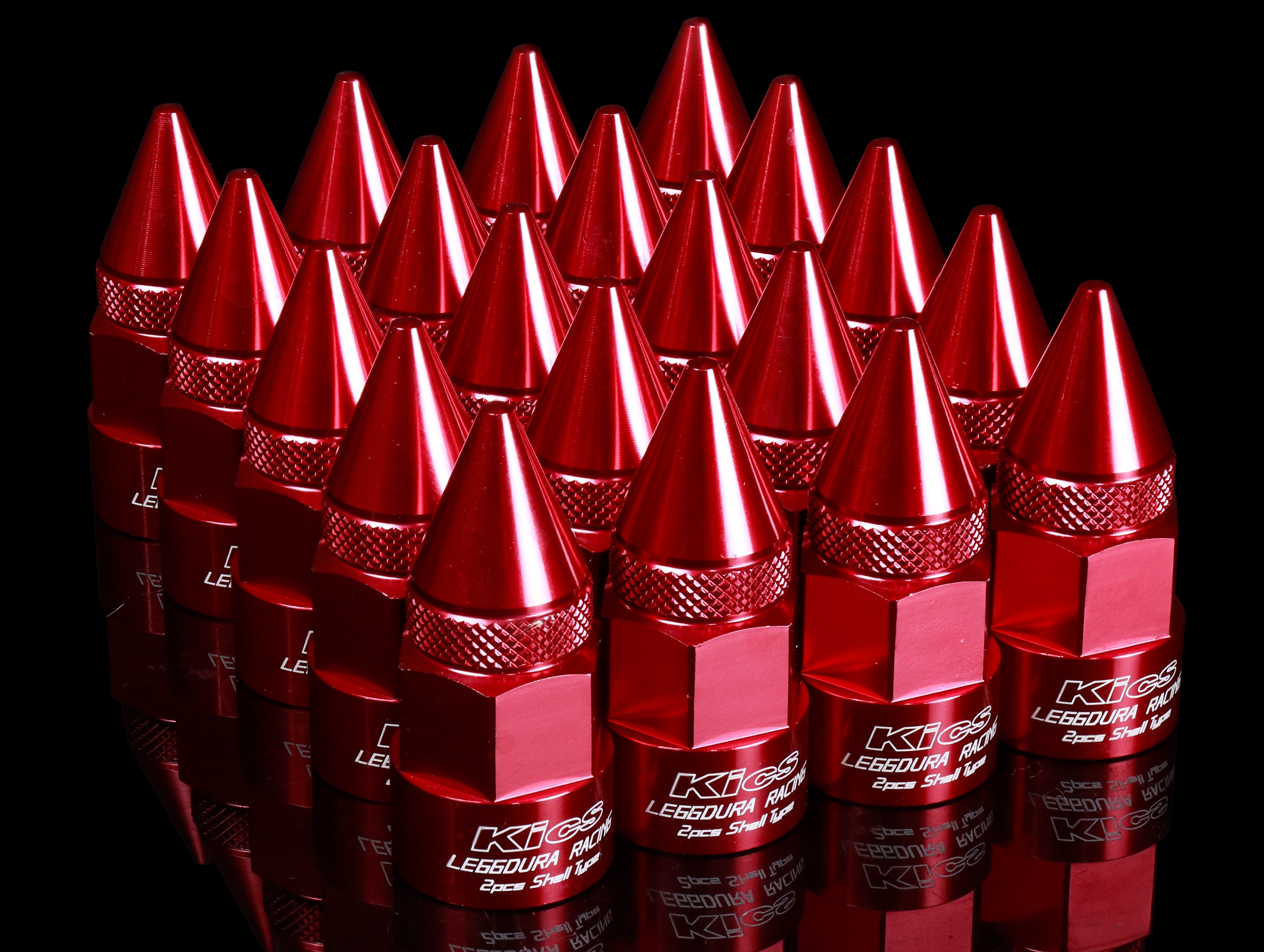 Project Kics Leggdura Dangan Replacement Spike Shell Set - Red - 20pc ...