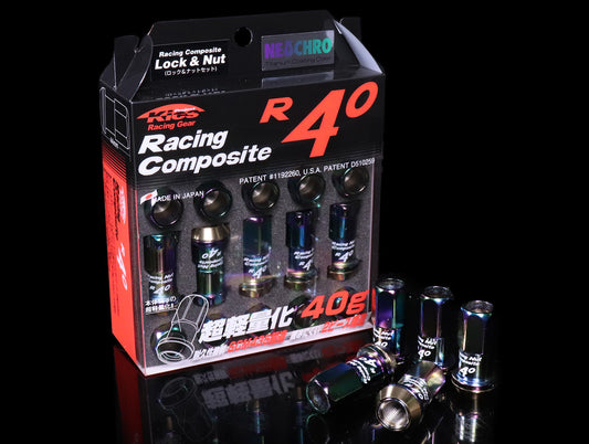 Project Kics R40 Extended Lug Nuts with Locks - Neo Chrono
