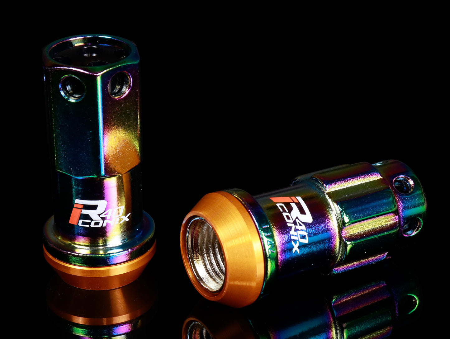 Project Kics R40 Iconix Extended Lug Nuts With Locks - Neo Chrome M14x1.50