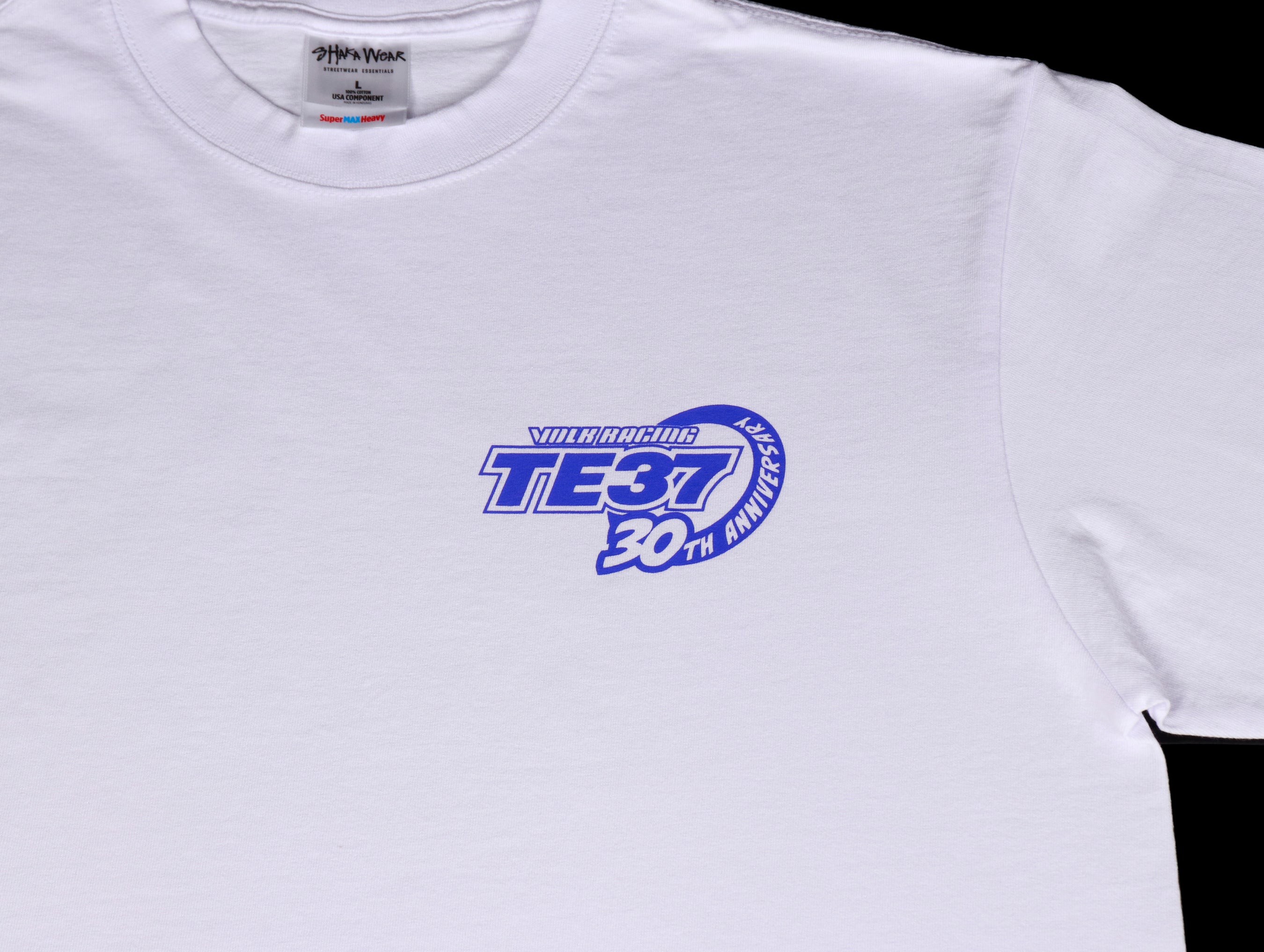 Volk Racing TE37 30th Anniversary Logo Shirt - White - JHPUSA