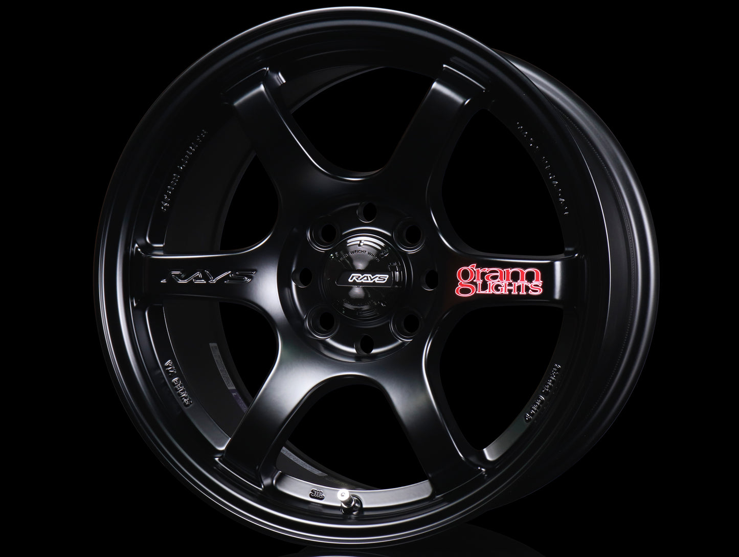Rays Gram Lights 57DR Wheels w/ Center Caps - Semi Gloss Black 15x8 / 4x100 / +35