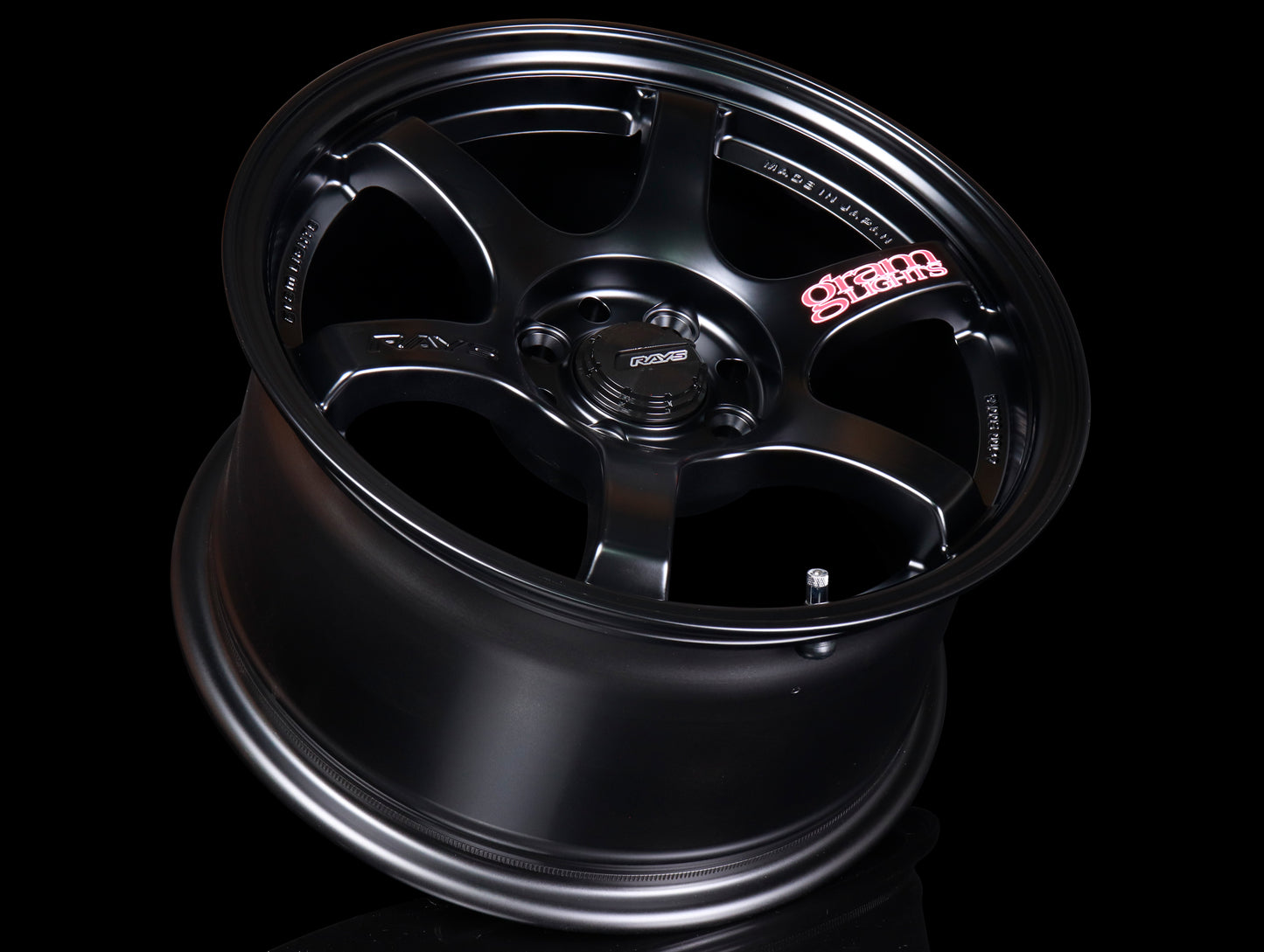 Rays Gram Lights 57DR Wheels w/ Center Caps - Semi Gloss Black 15x8 / 4x100 / +35