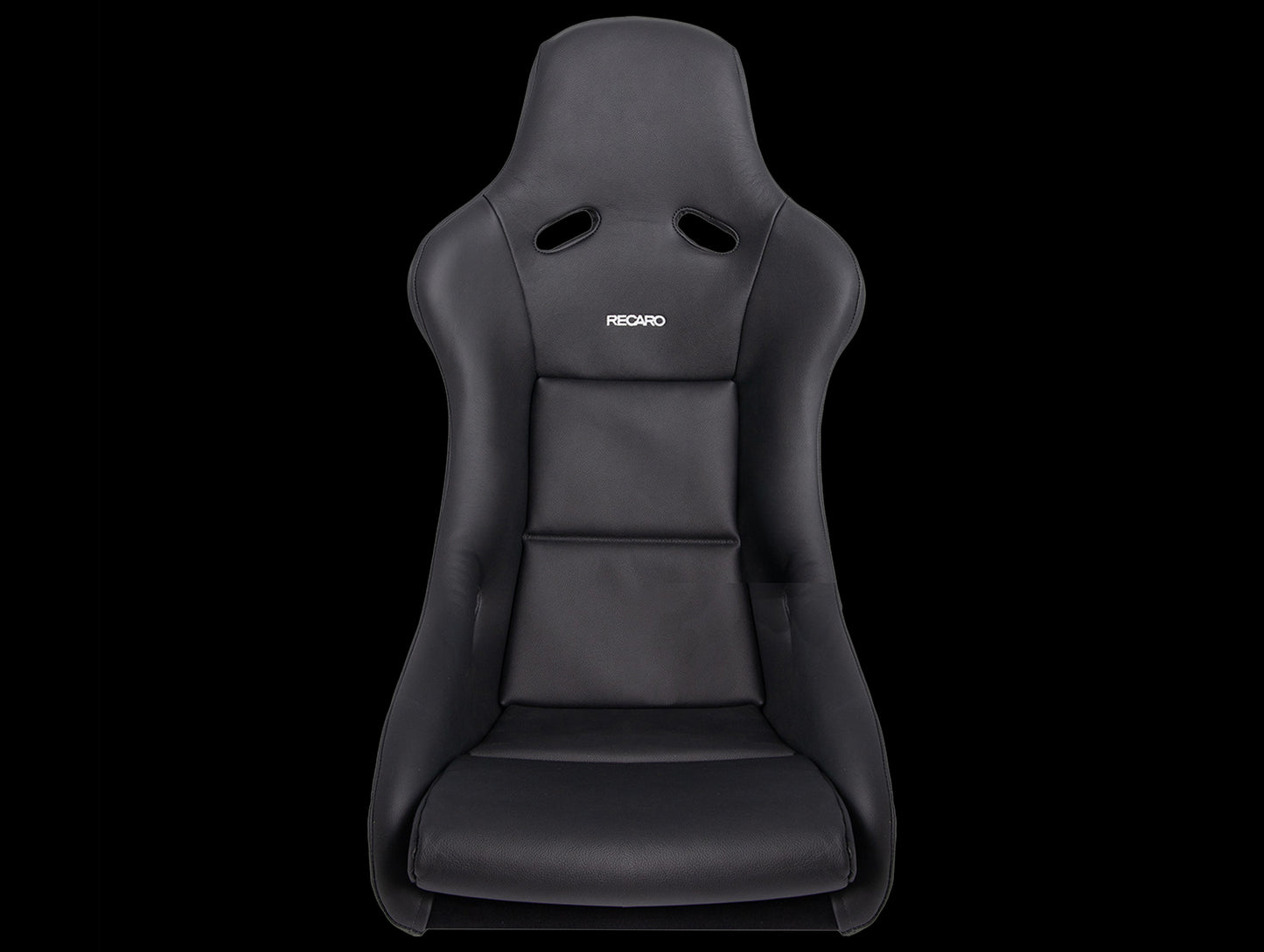Recaro Pole Position - Leather Black Bolster / Leather Black Insert / Silver Logo