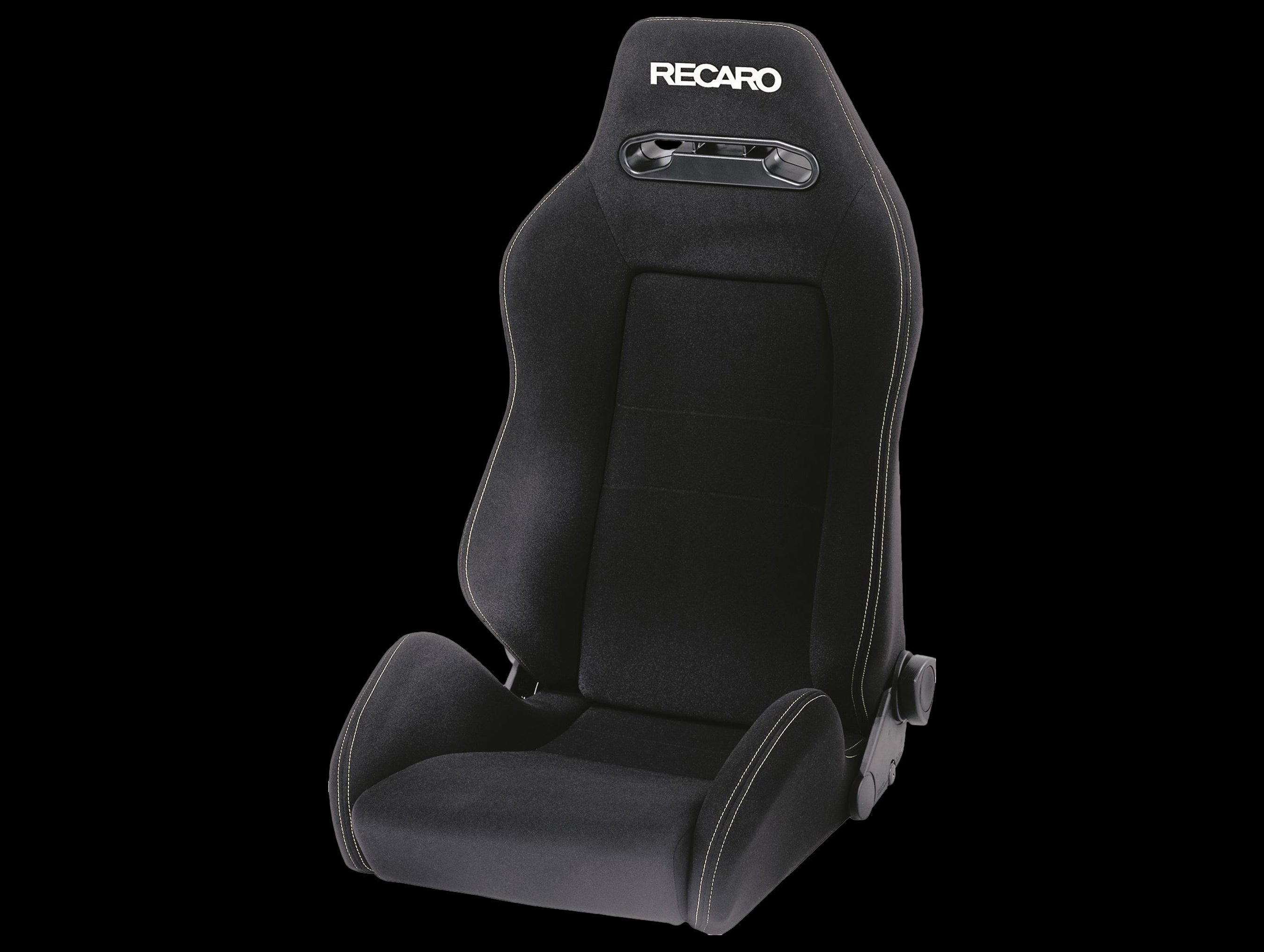 Recaro Speed Seat - Velour Black w/ Silver Stitching - JHPUSA