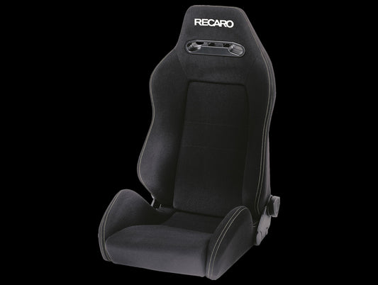 Recaro Speed Seat - Velour Black w/ Silver Stitching