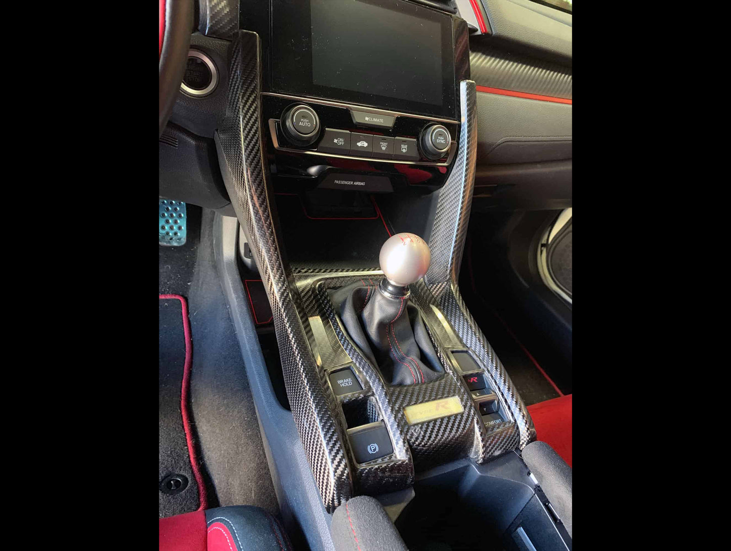 Revel GT Dry Carbon Center Console Side Panel - 16-18 Civic